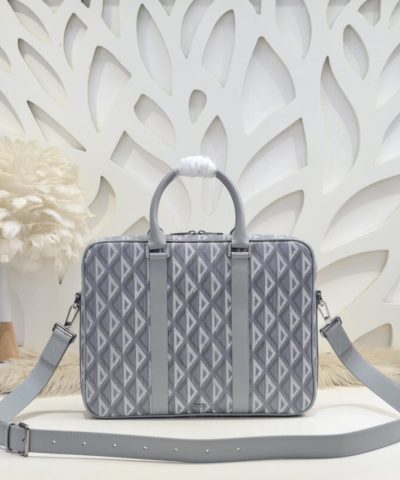 Replica Dior Zipped Briefcase White