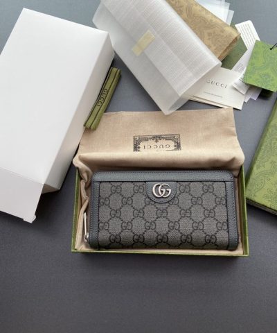 Replica Gucci Ophidia Zipper Wallet Grey