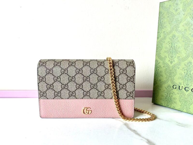 Replica Gucci GG Marmont Chain Bag Pink