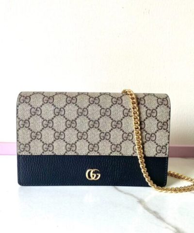 Gucci GG Marmont Zincir Çanta Siyah Replika