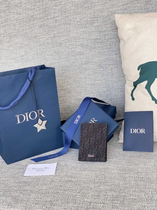 Replica Dior Bi Fold Card Holder Black