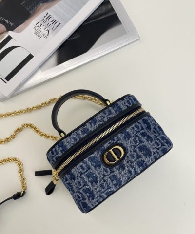 Replica Dior 30 Montaigne Vanity Denim Blue