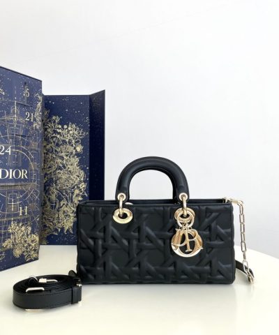 Réplica da Bolsa Dior Lady D – Joy Grande Preta Nova