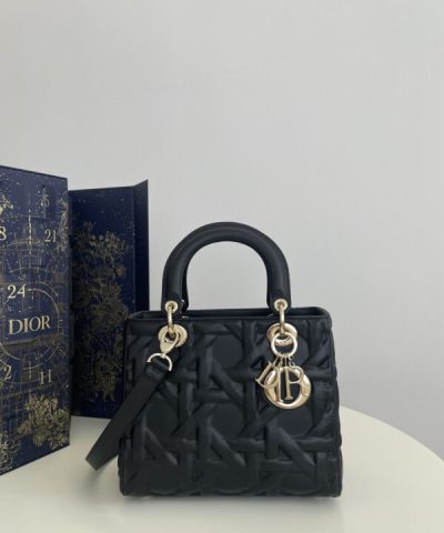 Replica Lady Dior Medium Siyah