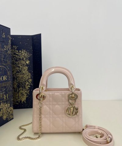 Replik Lady Dior Mini Rosa Patent