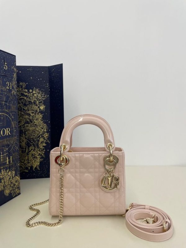 Replica Lady Dior Mini Pink Patent