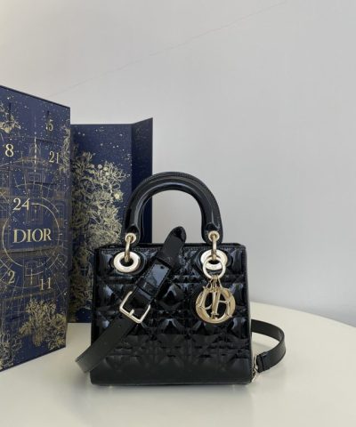 Replica Lady Dior Mini Zwart Patent