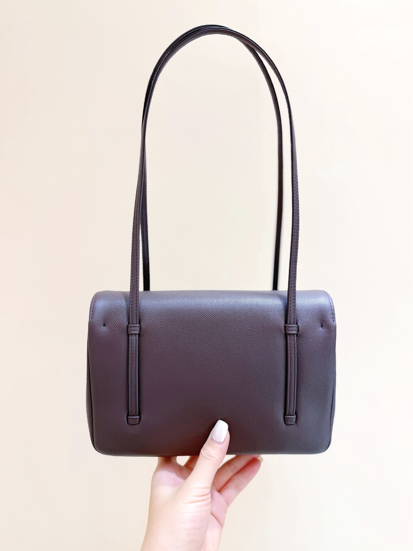 141410_dark-brown_3 Chanel Preppy Coco 26 Bag Dark Brown - chanel preppy coco dupe detail 2