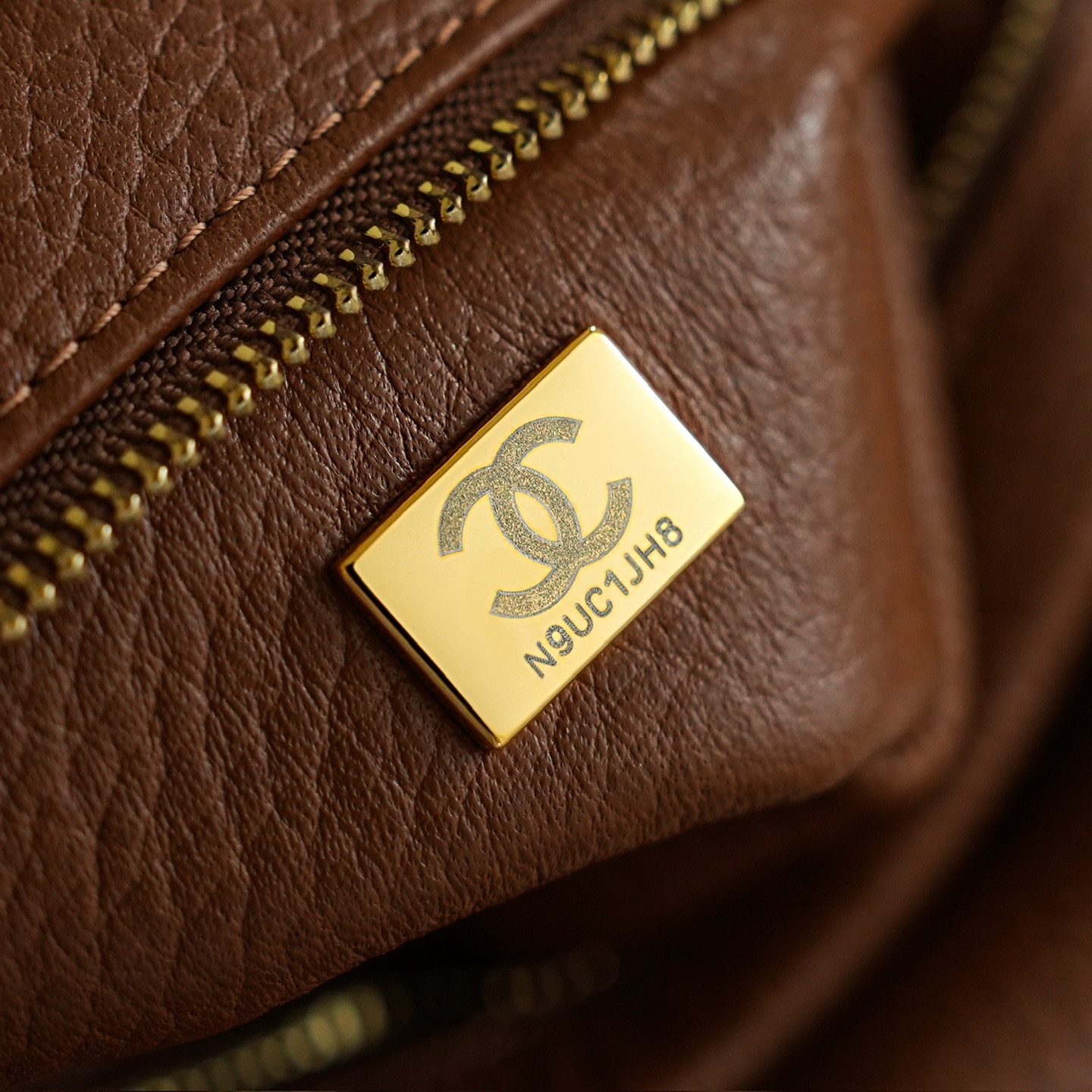 141474_brown_3 Chanel 26S East West Tote Brown - chanel east west tote dupe detail 2