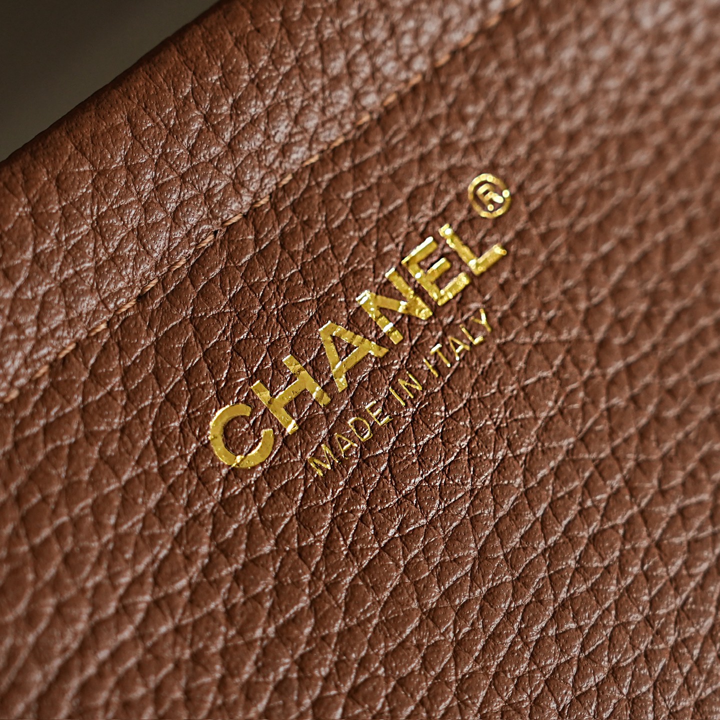 141474_brown_4 Chanel 26S East West Tote Brown - chanel east west tote dupe detail 3