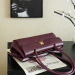 Chanel 26S East West Tote Burgundy - chanel tote bag replica detail 4