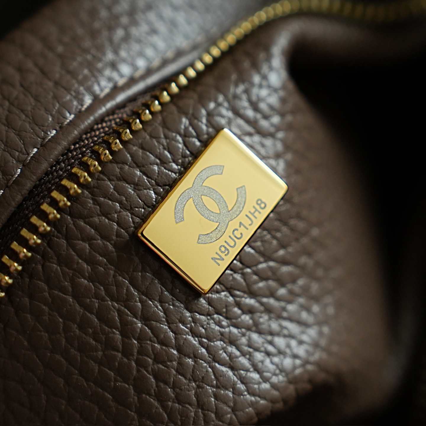 141476_dark-brown_6 Chanel 26S East West Tote Dark Brown - fake chanel tote detail 5