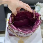 Chanel 22 Mini Bag Burgundy - chanel 22 mini burgundy replica detail 5