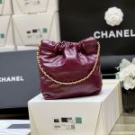 Chanel 22 Mini Bag Burgundy - chanel 22 mini burgundy replica detail 7
