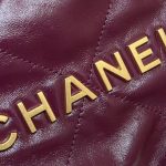 Chanel 22 Mini Bag Burgundy - chanel 22 mini burgundy replica detail 8