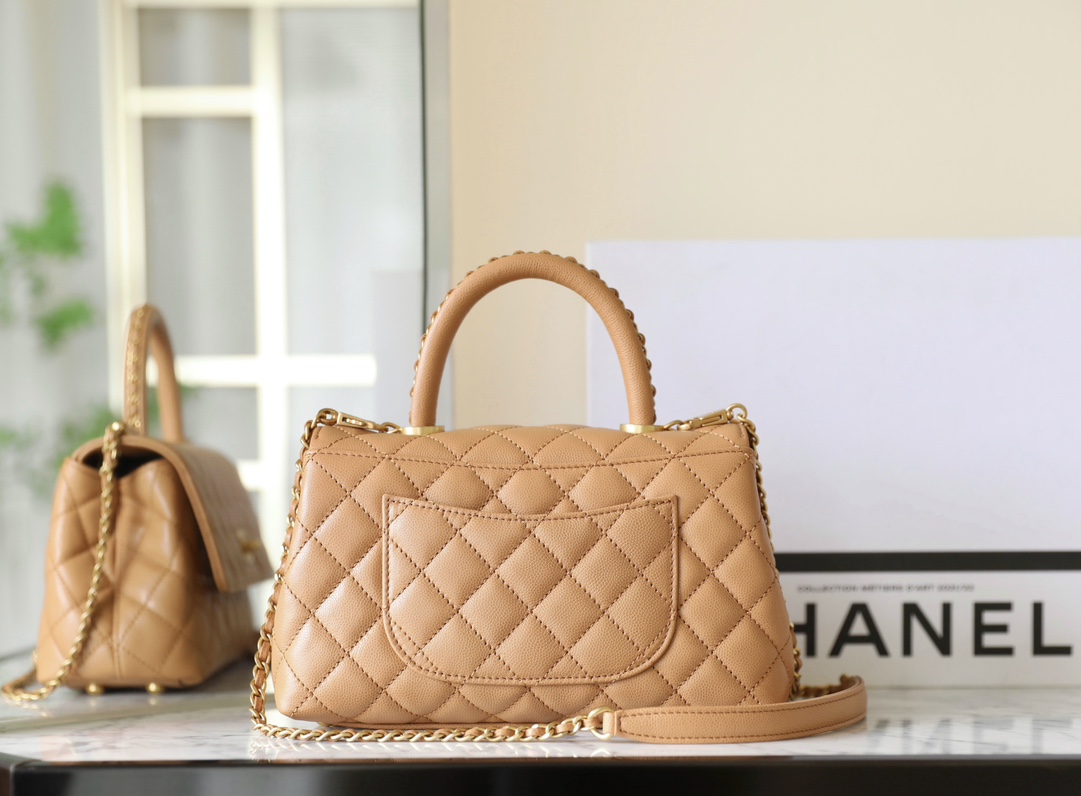 20240628_i1719566837_3214_4.jpg Chanel Coco Top Handle Small Brown - chanel coco handle replica detail 4
