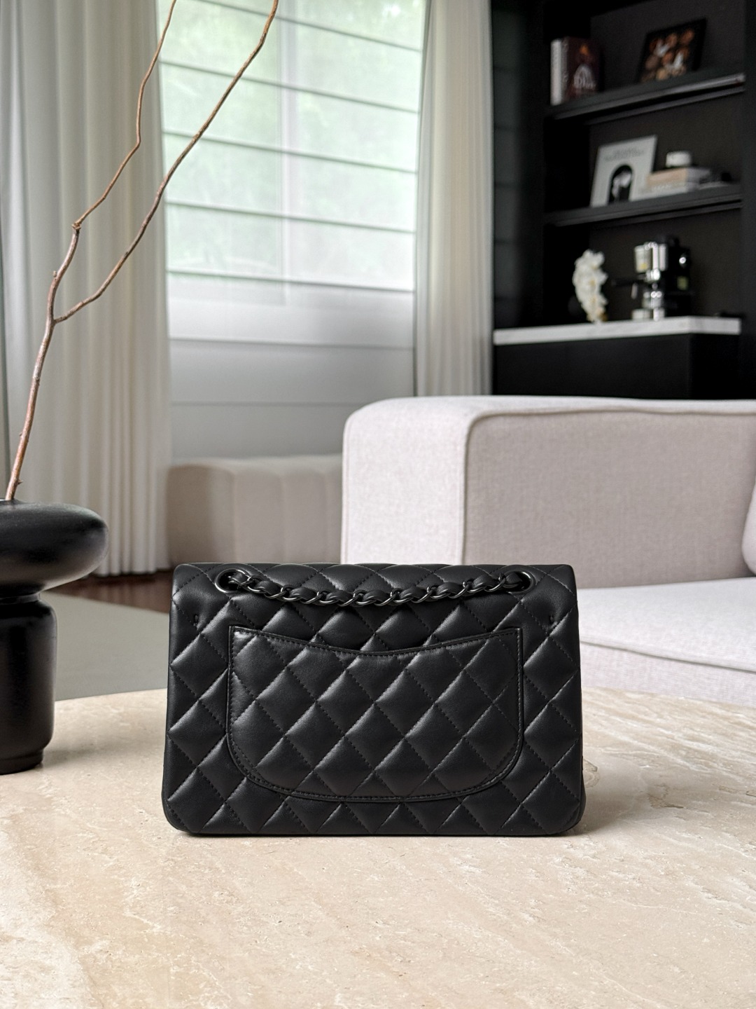 71107_so-black_4 Chanel Small Classic Flap - So Black - chanel so black replica detail 3