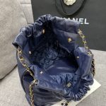 71279_midnight_blue_3 Chanel 22 Medium Bag Midnight Blue - chanel 22 midnight dupe detail 2