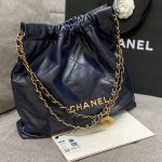 71279_midnight_blue_4 Chanel 22 Medium Bag Midnight Blue - chanel 22 midnight dupe detail 3