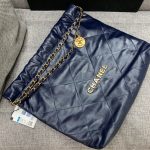 71279_midnight_blue_7 Chanel 22 Medium Bag Midnight Blue - chanel 22 midnight dupe detail 6