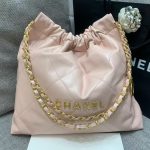 71289_pale_pink_6 Chanel 22 Medium Bag Pale Pink - chanel 22 pink replica detail 5