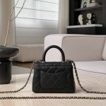 71537_black_9 Chanel Coco Top Handle Small Black - chanel coco handle dupe detail 8