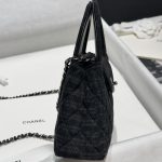 71665_black_canvas_3 Chanel Kelly Bag Black Woollen - chanel kelly bag black woollen replica detail 2