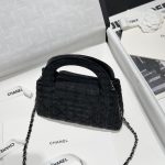 71665_black_canvas_7 Chanel Kelly Bag Black Woollen - chanel kelly bag black woollen replica detail 6