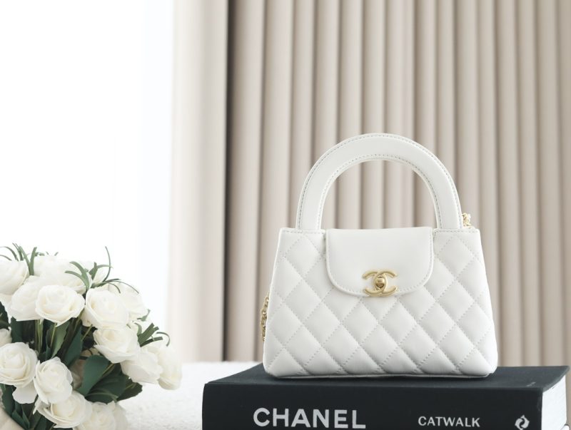 Chanel Kelly Bag White - fake chanel kelly front view