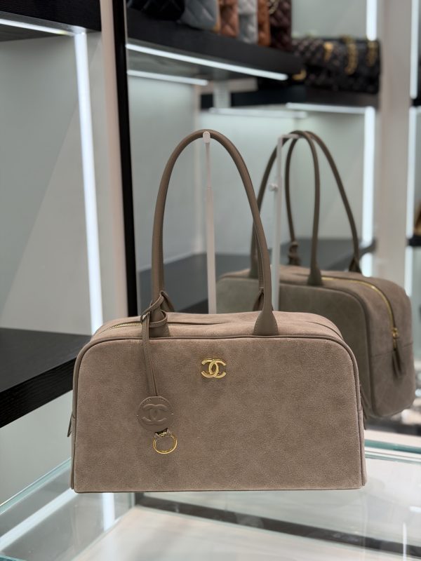 Replica Chanel Large Bowling Bag Suede - Product Image