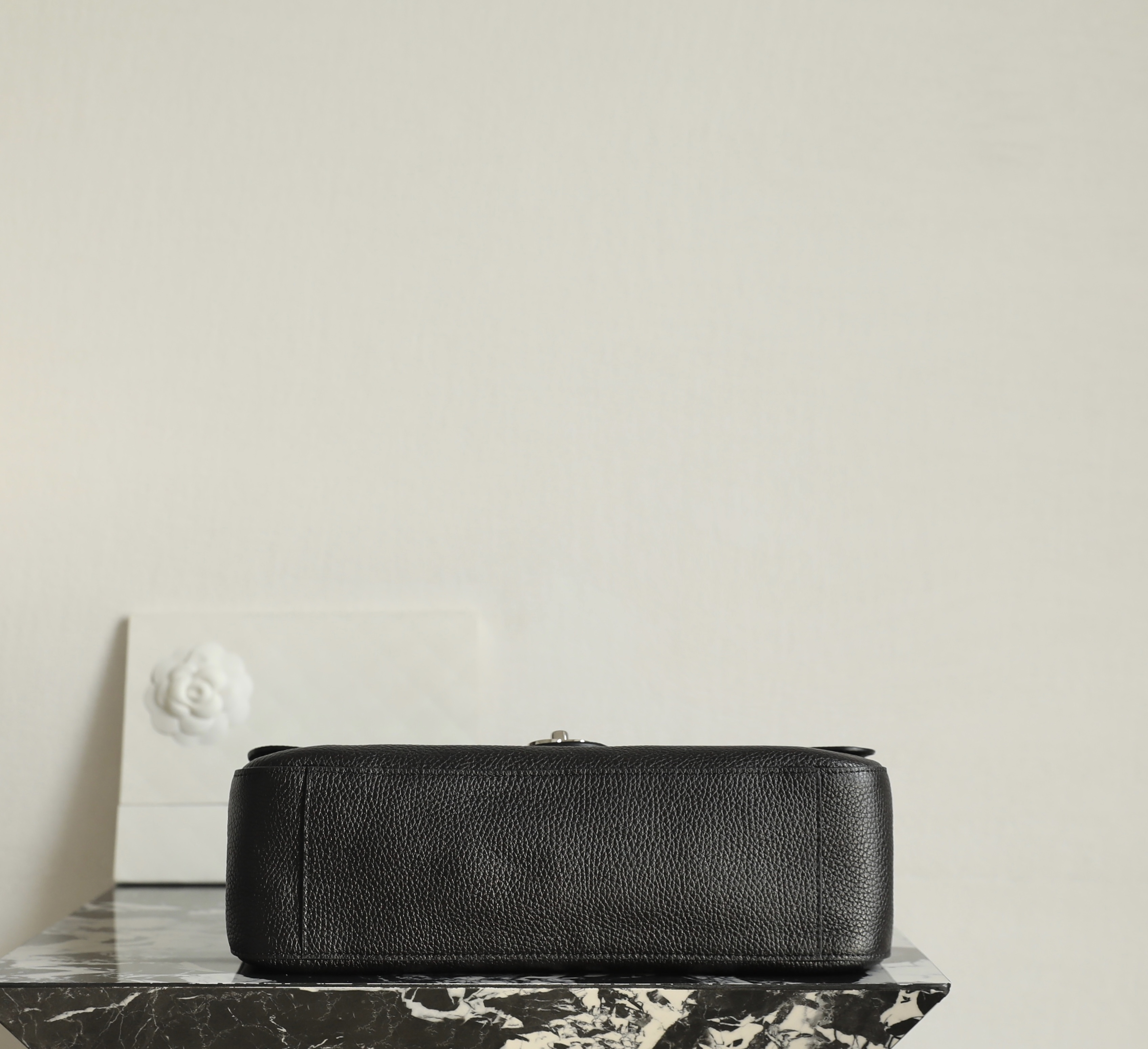 Chanel 26S Maxi Flap Bag Black - chanel maxi flap dupe detail 6