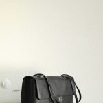 Chanel 26S Maxi Flap Bag Black - chanel maxi flap dupe detail 8