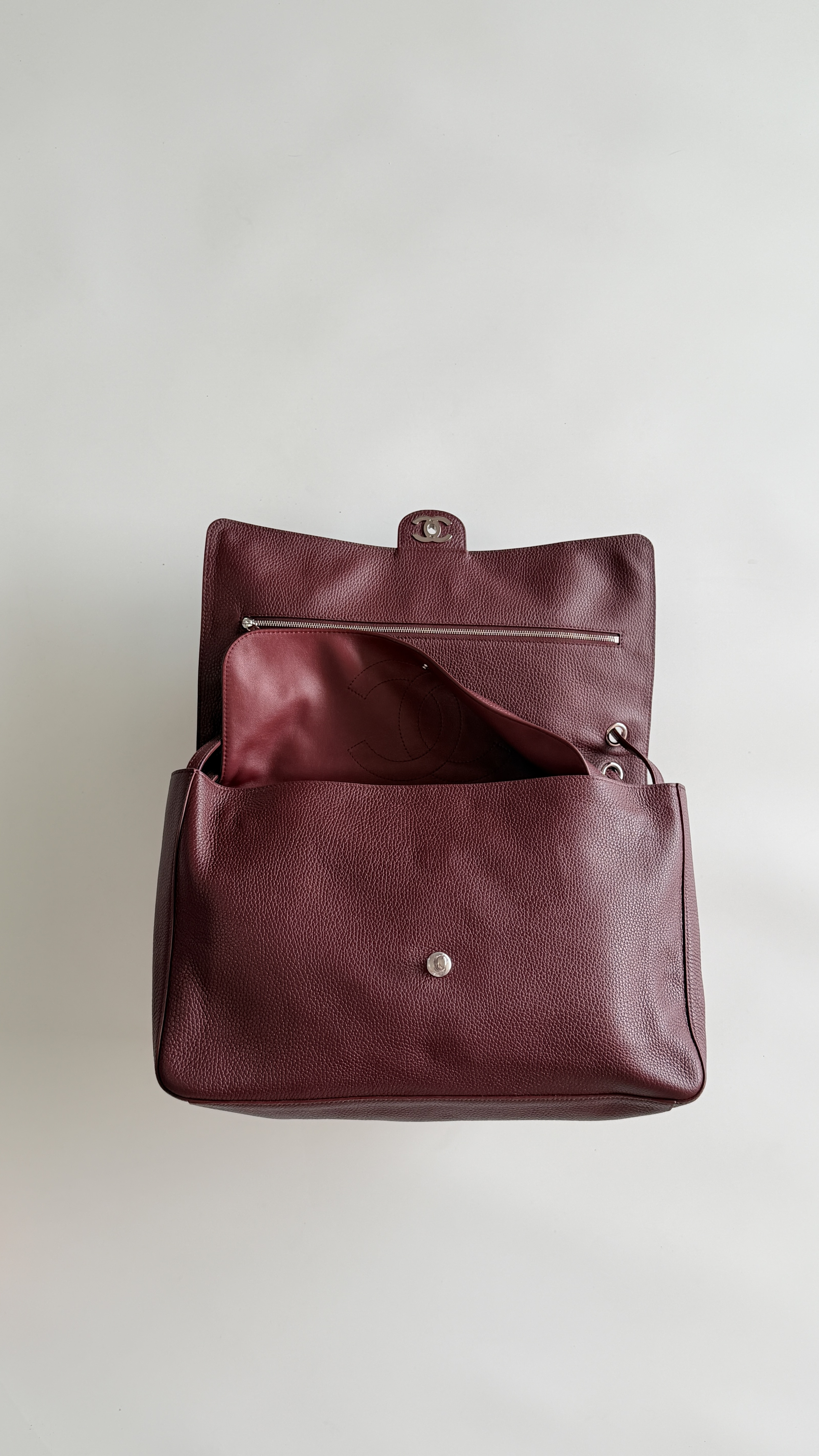 71714_burgundy_2 Chanel 26S Maxi Flap Bag Burgundy - chanel oversized flap replica detail 1
