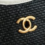 71763_black_canvas_14 Chanel 25S Maxi Shopping Tote Black Canvas - chanel maxi shopping dupe detail 13