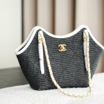 71763_black_canvas_5 Chanel 25S Maxi Shopping Tote Black Canvas - chanel maxi shopping dupe detail 4