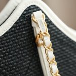 71763_black_canvas_9 Chanel 25S Maxi Shopping Tote Black Canvas - chanel maxi shopping dupe detail 8