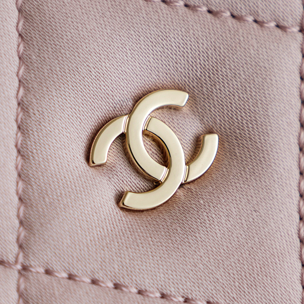 Chanel Large Shopping Raffia Tote Pink - fake chanel tote detail 8