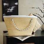 Chanel Large Shopping Raffia Tote White - chanel raffia tote dupe detail 2