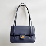 Chanel Preppy Coco 26 Bag Midnight Blue - chanel preppy bag replica detail 8