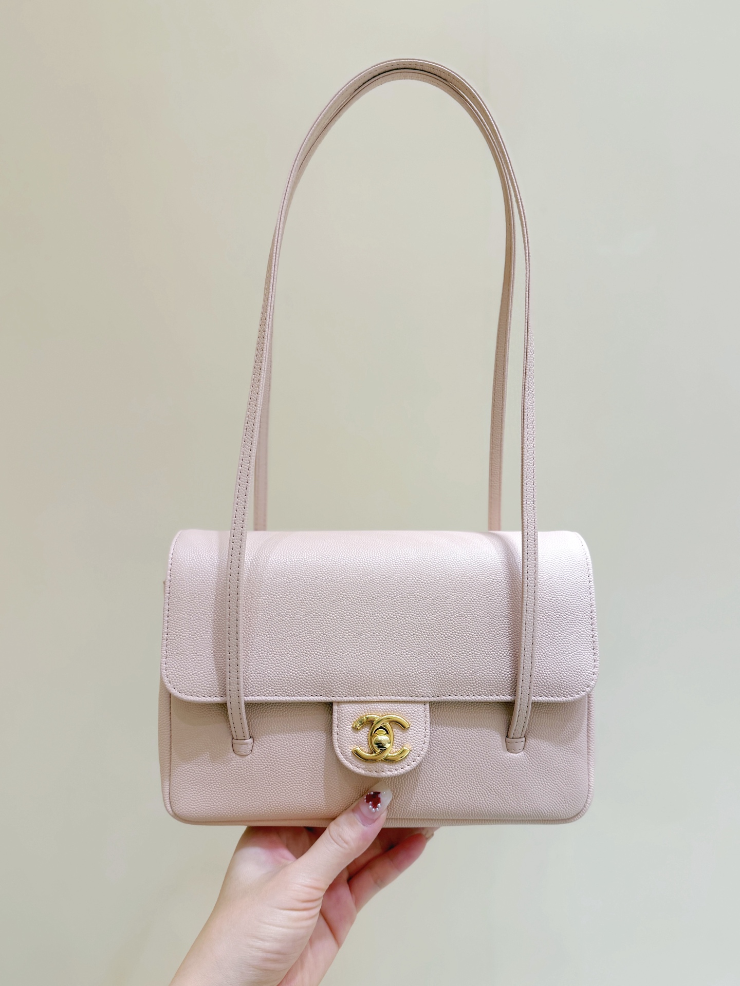 71918_pale-pink_5 Chanel Preppy Coco 26 Bag Pale Pink - fake chanel preppy detail 4