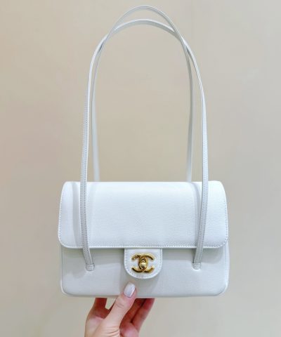 Chanel Preppy Coco 26 Bag White - chanel preppy coco replica detail 3
