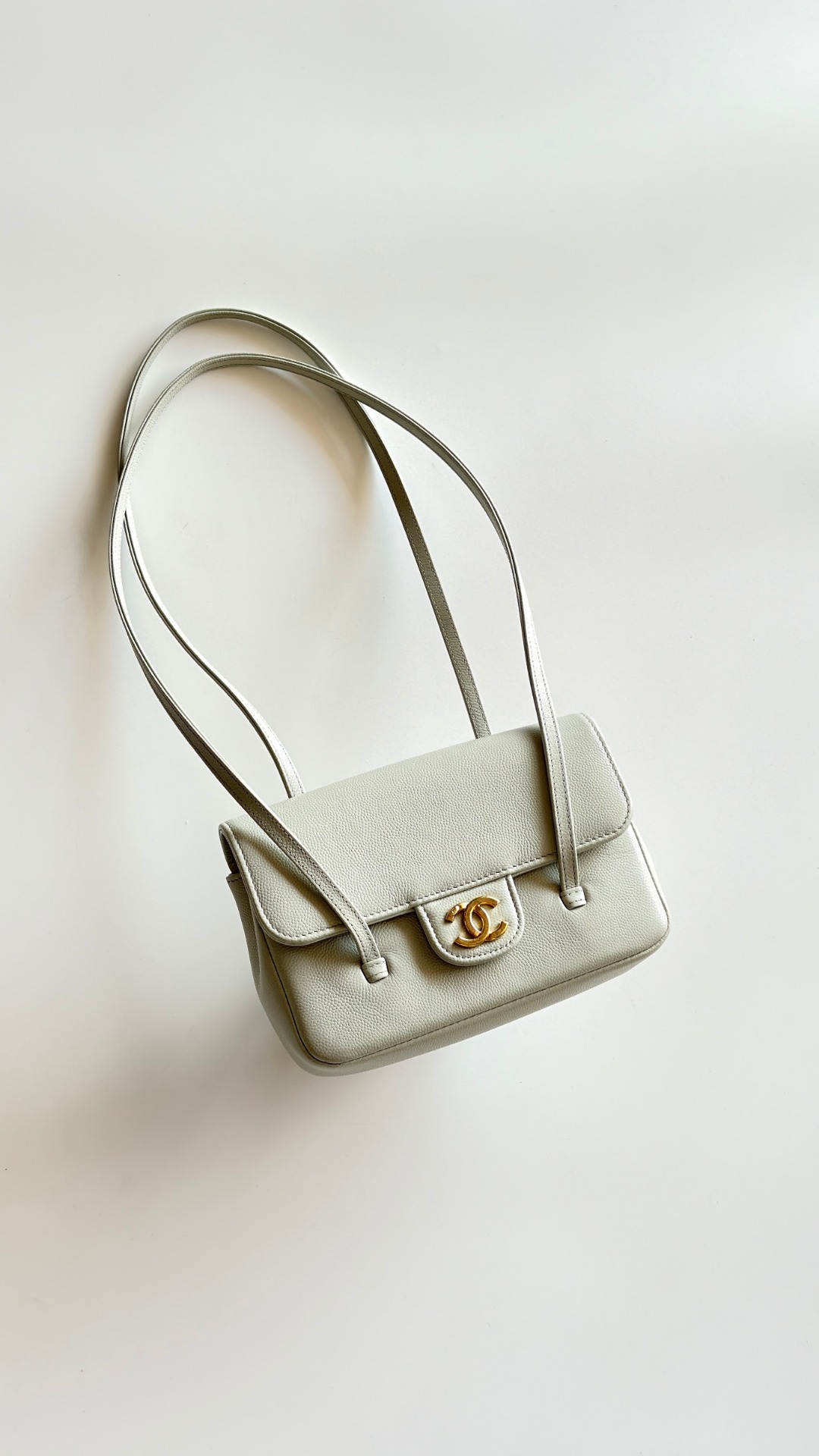 Chanel Preppy Coco 26 Bag Elephant - fake chanel coco 26 elephant grey detail 5