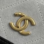 71952_grey-suede_3 Chanel 26S Vanity with Chain Grey Suede - chanel suede vanity replica detail 2