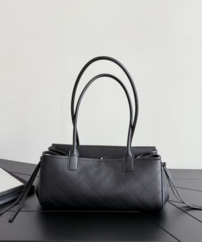 Chanel 26S East West Tote Black - chanel tote dupe front view