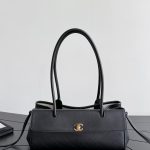 71986_black_4 Chanel 26S East West Tote Black - chanel tote dupe detail 3