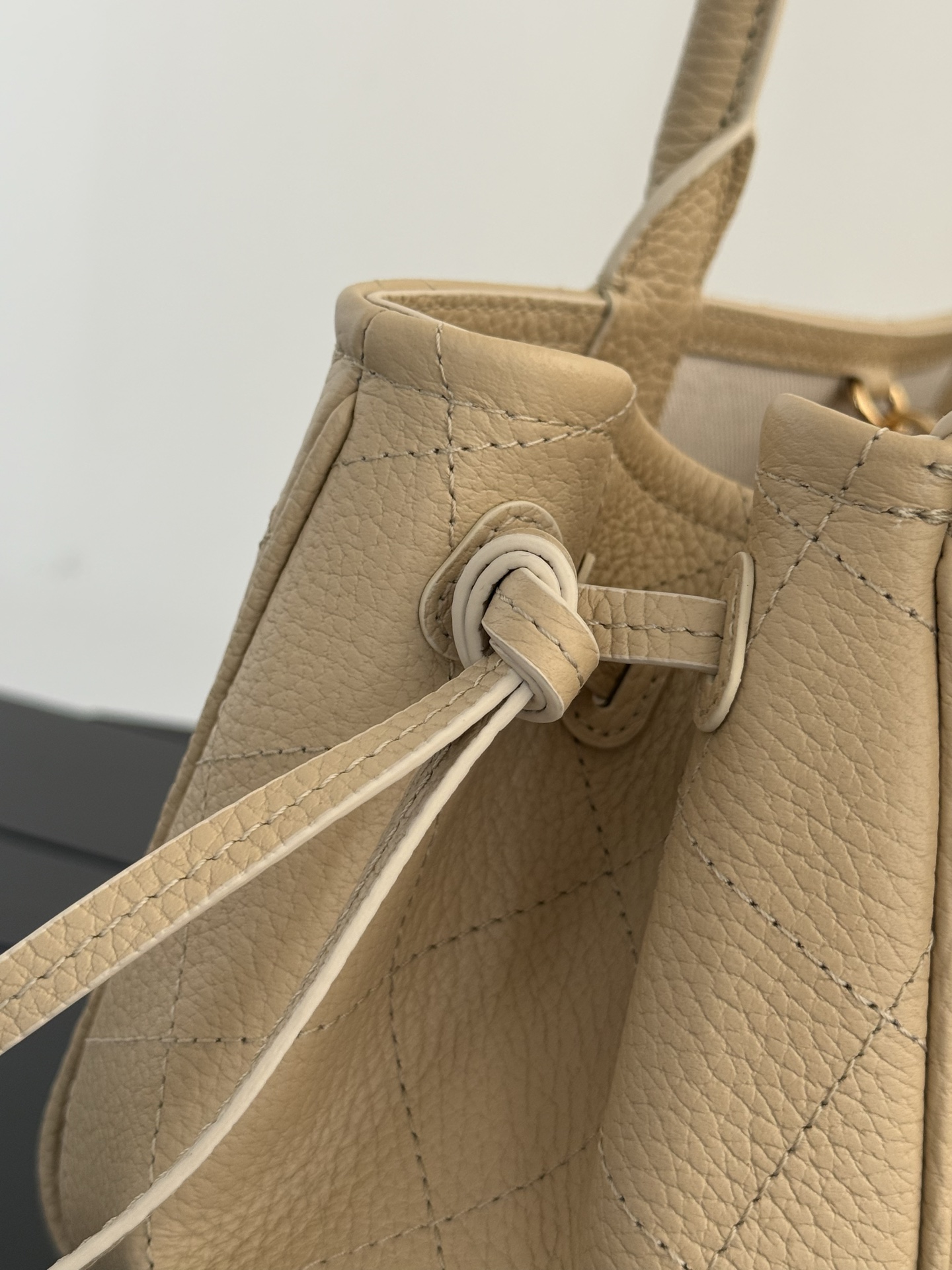71988_pale-peach_7 Chanel 26S East West Tote Pale Peach - fake chanel east west detail 6
