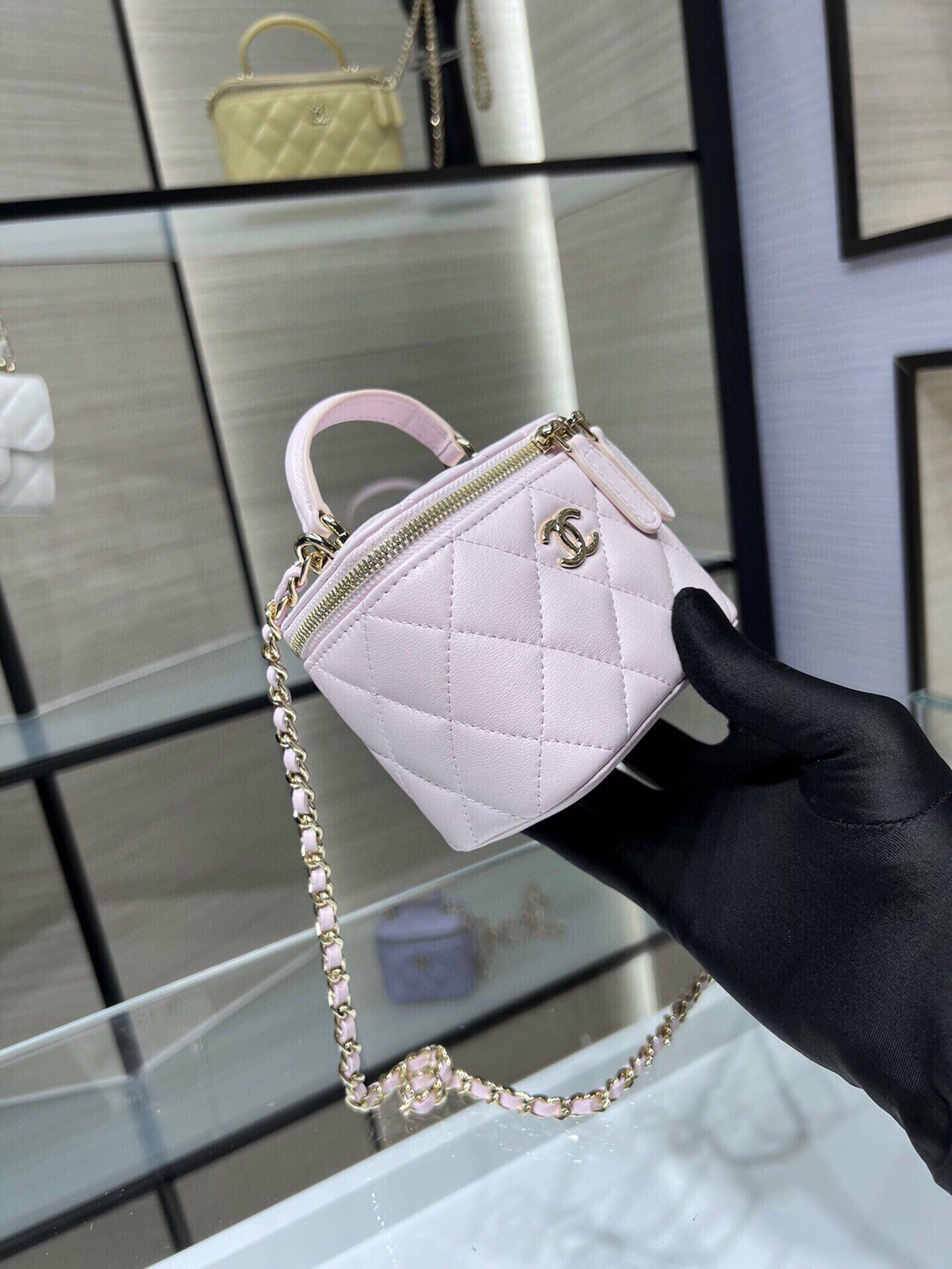 72028_rose_3 Chanel Mini Vanity Rose - fake chanel vanity detail 2