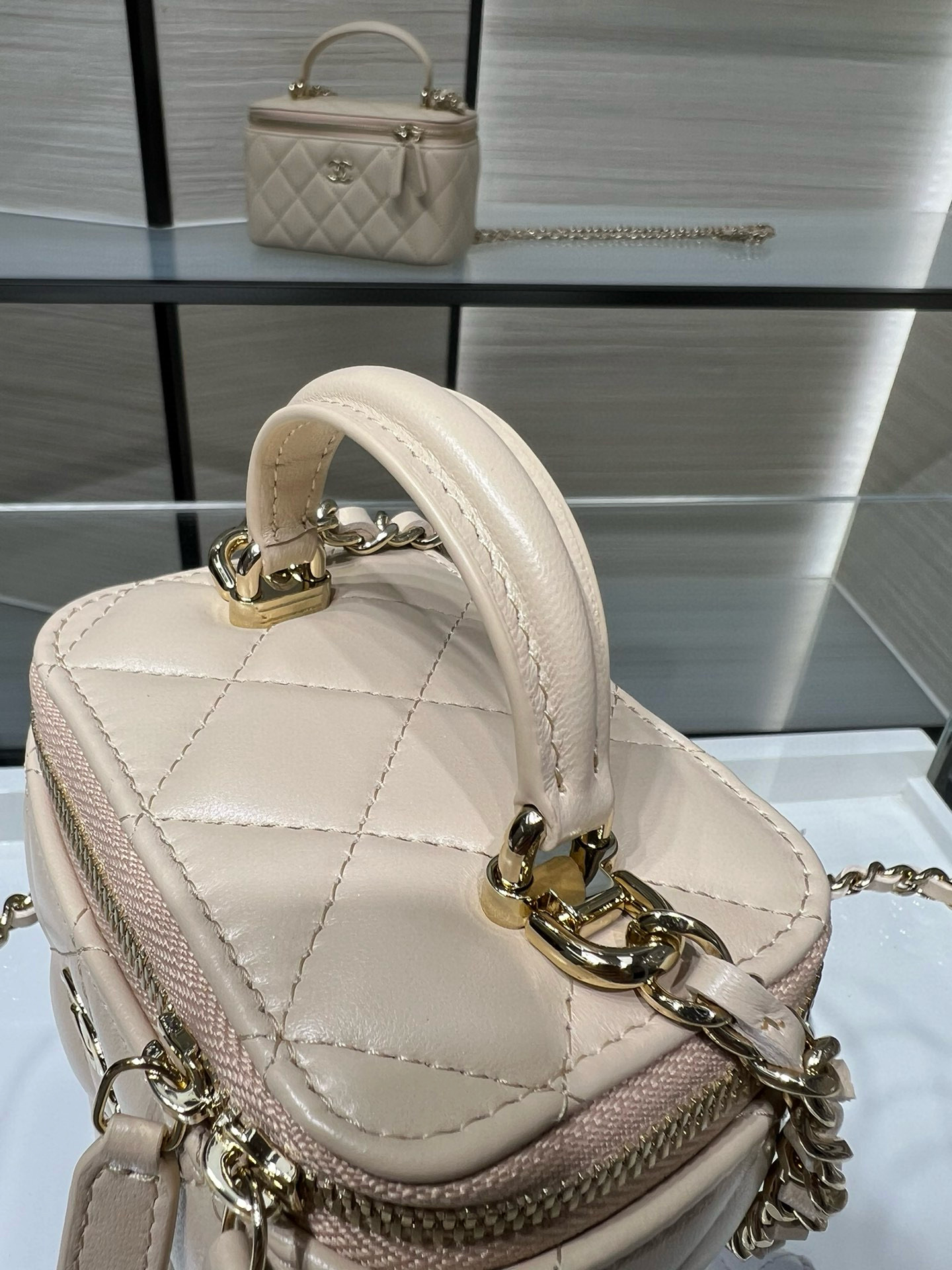 72029_sandstone_3 Chanel Mini Vanity Sandstone - chanel small vanity replica detail 2