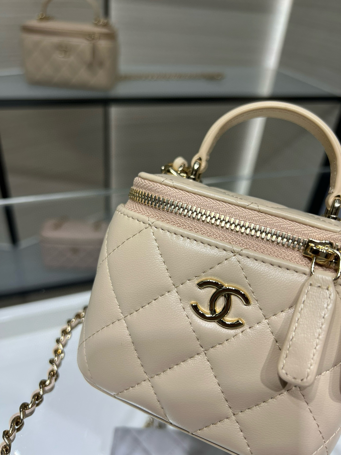 72029_sandstone_7 Chanel Mini Vanity Sandstone - chanel small vanity replica detail 6