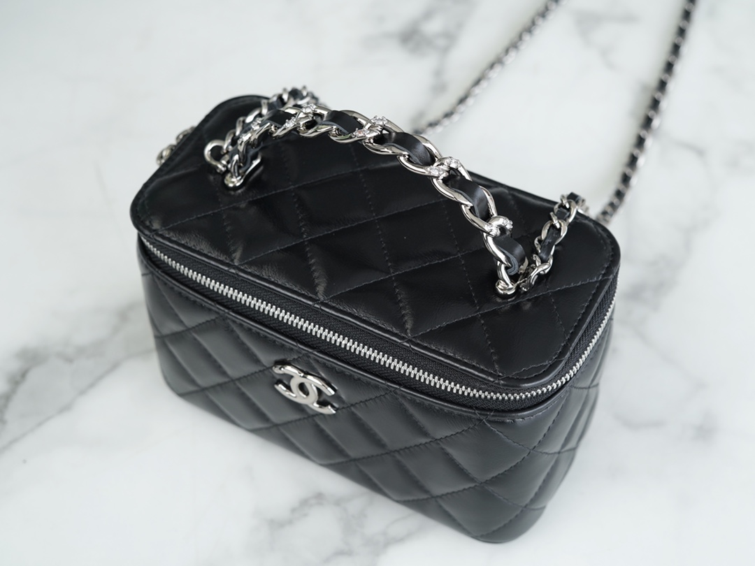 72067_black_5 Chanel Vanity Metal Top Handle Black - chanel vanity bag replica detail 4